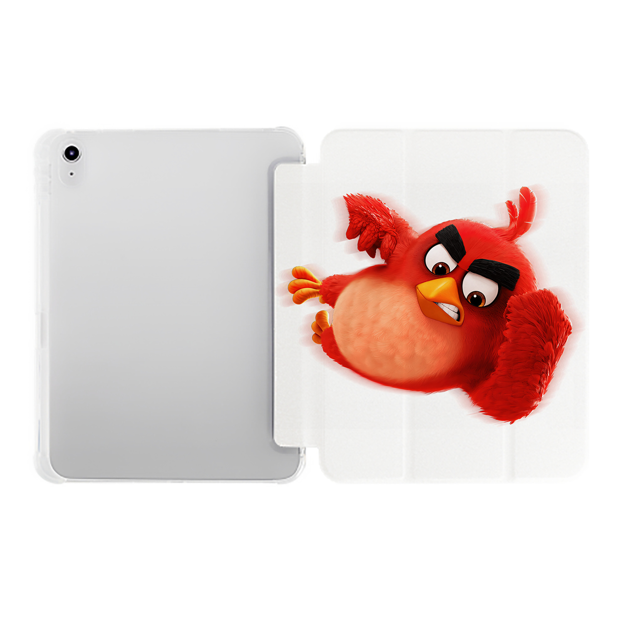 （画像用） Angry Birds アングリーバード IPad ケース ペン収納付き 三つ折りスタンド PUレザー×シリコン 対応機種9.5/10.5/10.9インチ
